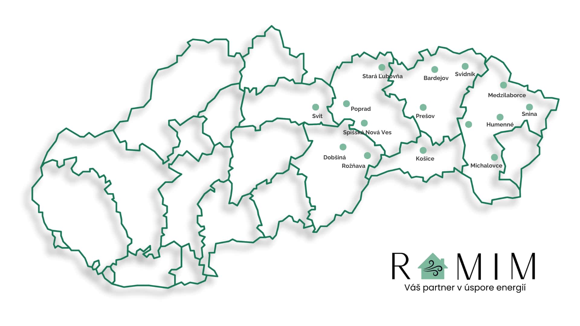 Mapa slovenskej republiky.